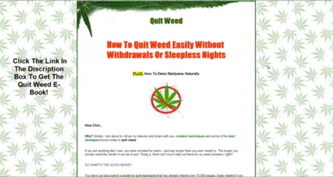 Quit Weed Review - Don't Buy The Quit Weed E-Book Until You Watch This Review!
