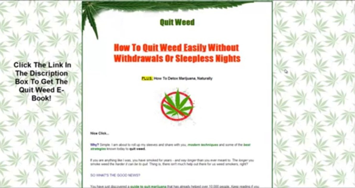 Quit Weed Review - Don't Buy The Quit Weed E-Book Until You Watch This Review!