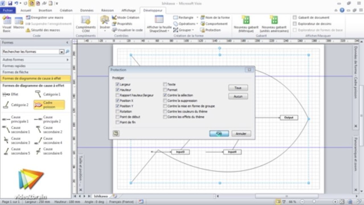 Tutoriel Visio 2010 : Diagrammes d'Ishikawa | video2brain.com