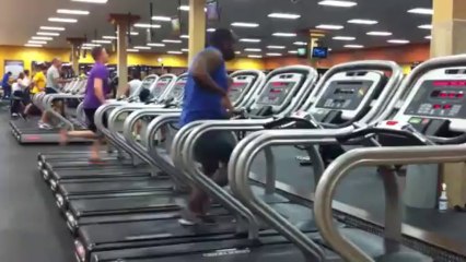 Man Playing on Treadmill  Amazing Video