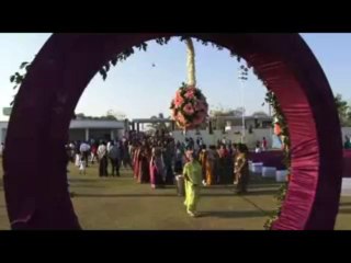 Flower Dropping by helicopter