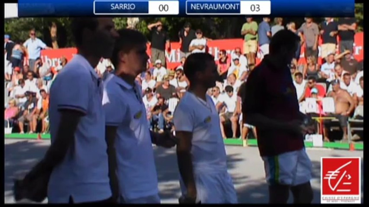 Début du Mondial de Millau triplettes : NEVRAUMONT vs ROCHER