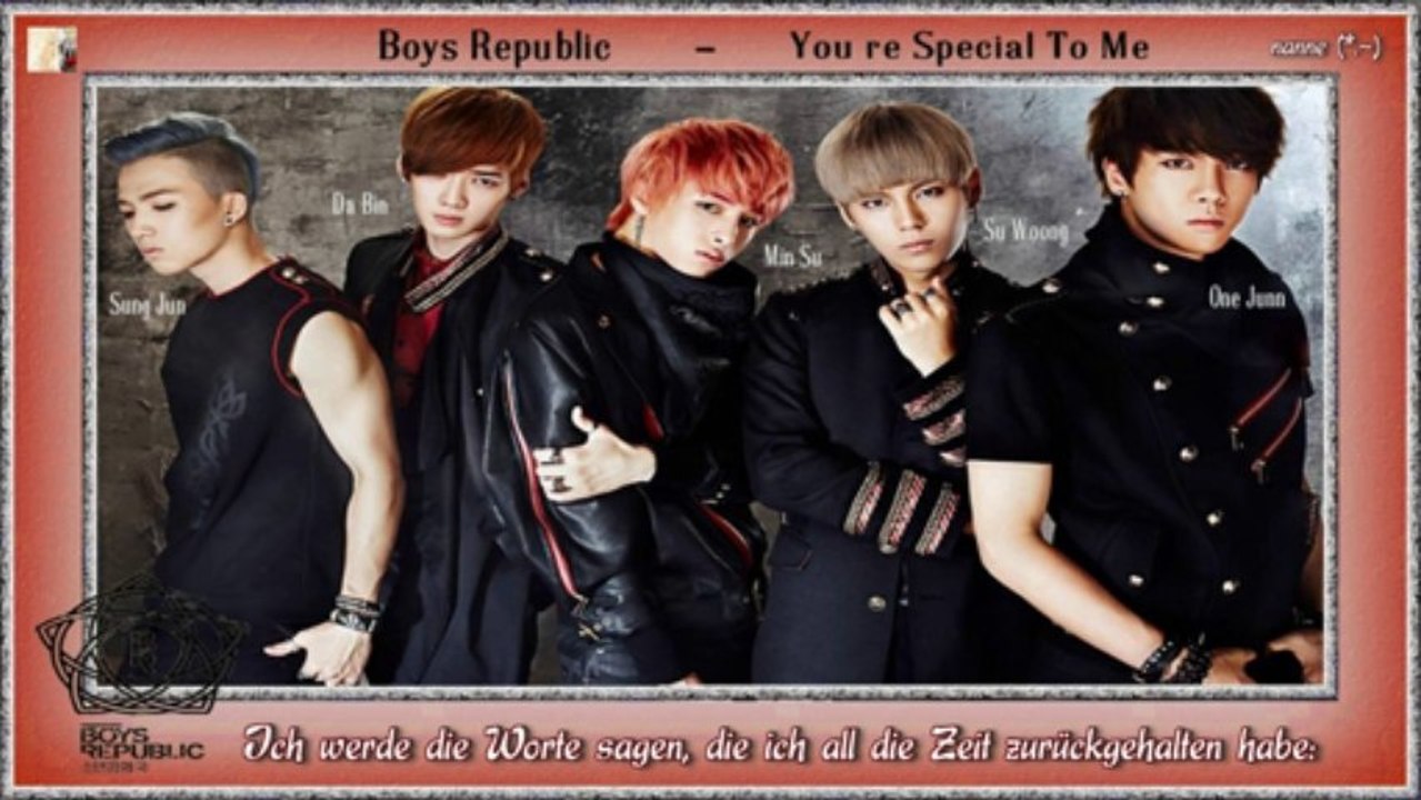 Boys Republic  - You’re Special To Me k-pop [german sub]