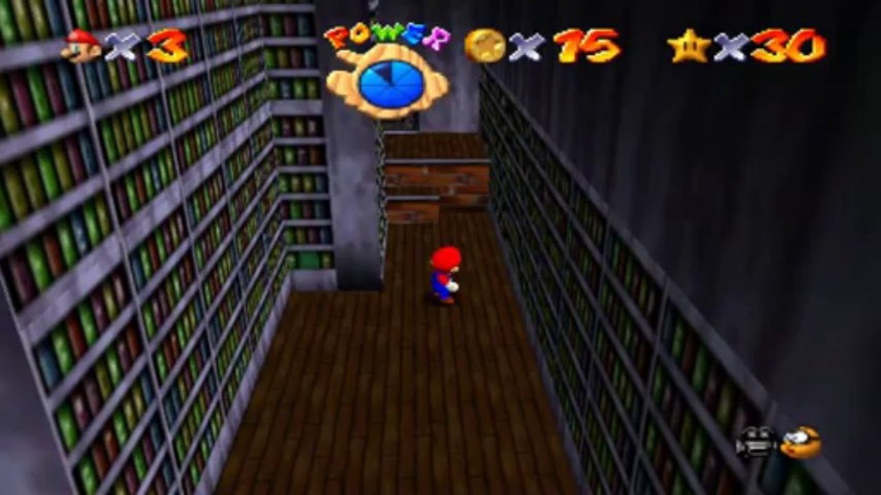 Super Mario 64 - Manoir de Big Boo - Etoile 3 : Secret des livres hantés