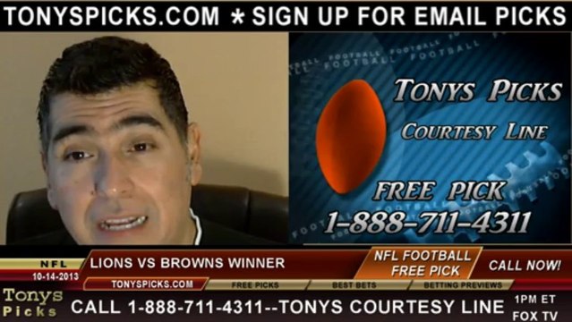 Cleveland Browns vs. Detroit Lions Pick Prediction NFL Pro Football Odds Preview 10-13-2013