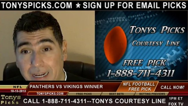 Minnesota Vikings vs. Carolina Panthers Pick Prediction NFL Pro Football Odds Preview 10-13-2013
