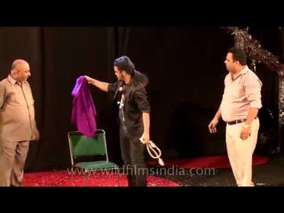 David  the Magician Performing :  at Dilli Haat Magic Fest