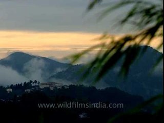 Pale landscape before the sun sets