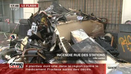 Incendie rue des stations (Lille)