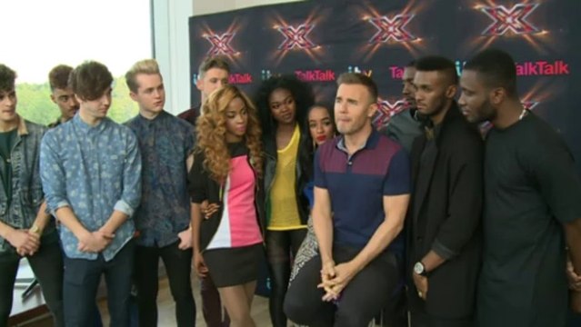 X Factor Gary Barlow and the groups interview