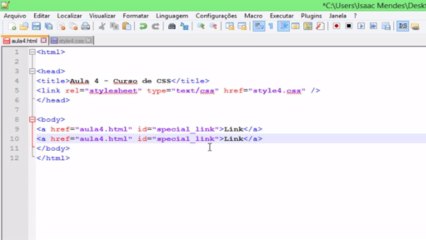 Curso de CSS - Aula 4 (Links e Div's)