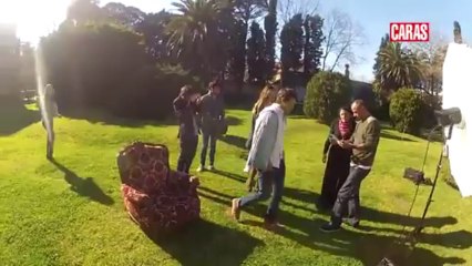 Backstage revista caras con Peter Lanzani, Nico y Oriana