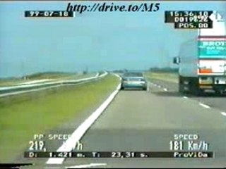 BMW M5 vs Police Volvo 850 T5