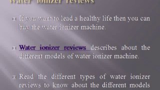 Water Ionizer Reviews