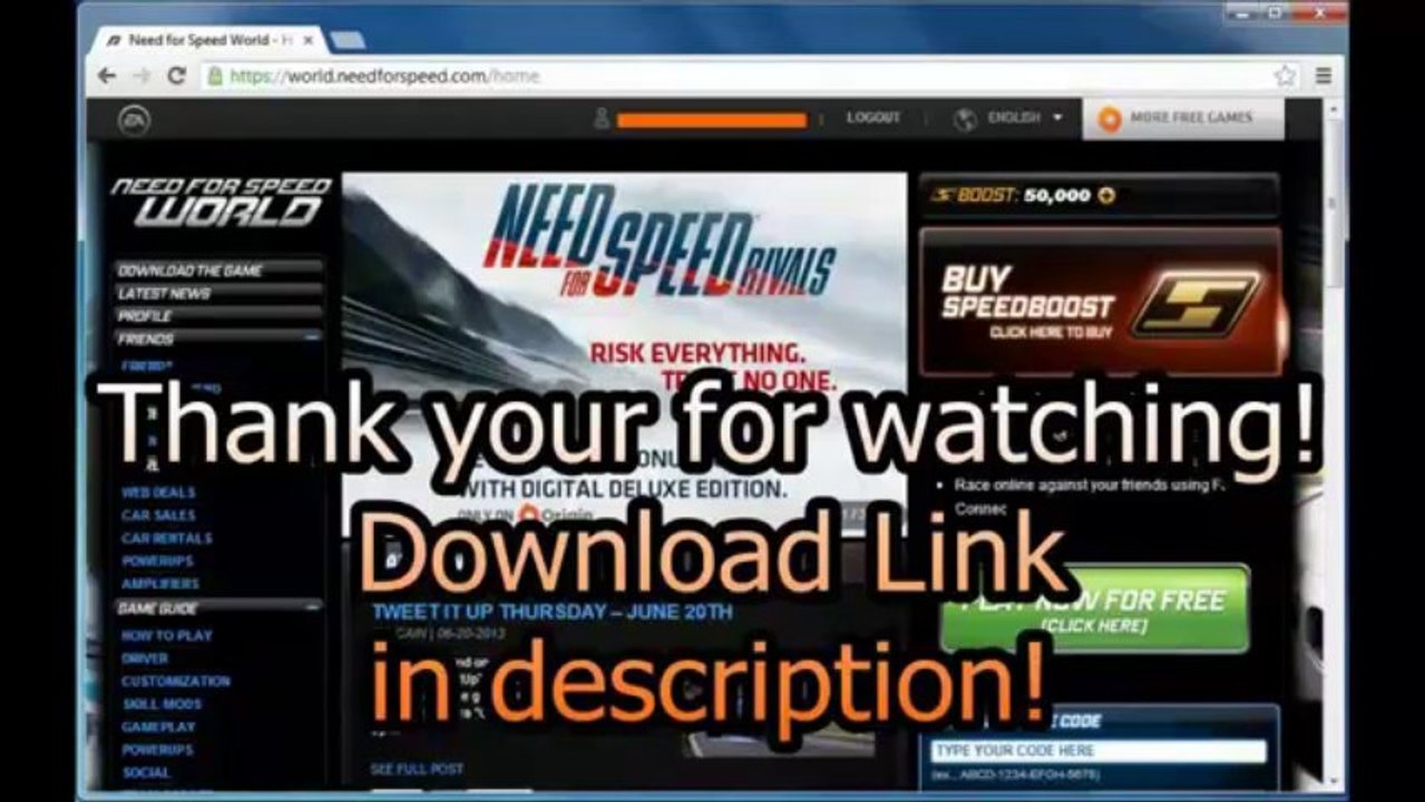Need for Speed World Boost Hack [New] [Working October 2013]