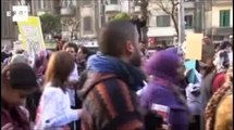 Mulheres egípcias marcham contra a violência sexual