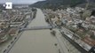 La crecida de los ríos navarros llega al Ebro tras inundar riberas y campos
