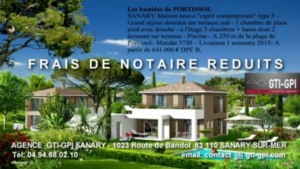 PROGRAMME NEUF SANARY-SUR-MER - PORTISSOL - "agence immobiliere sanary" – GTI