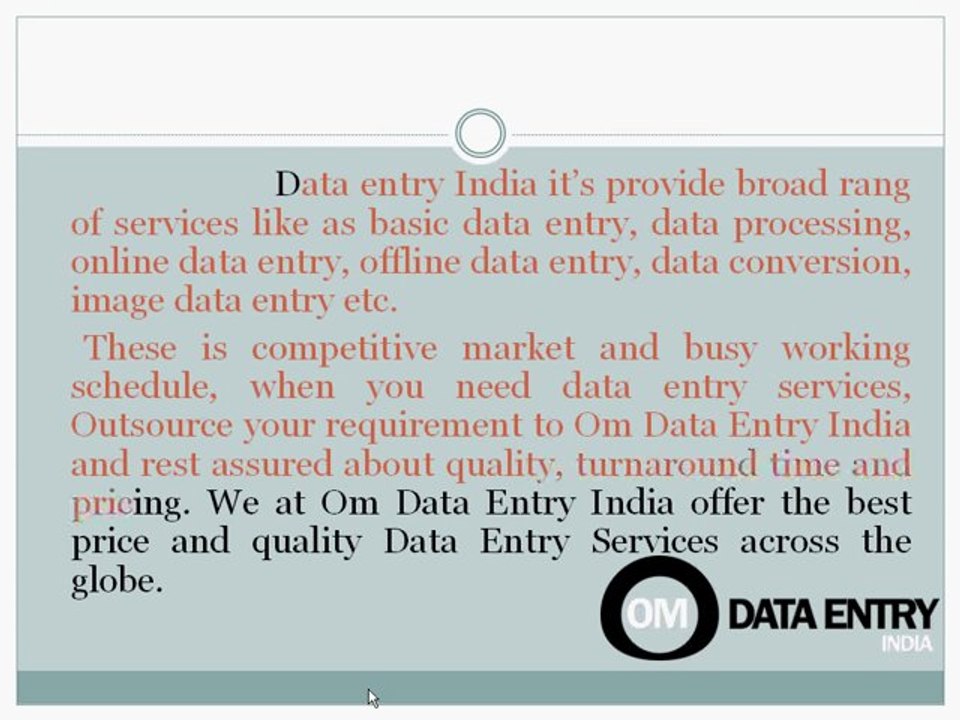 Data Entry India