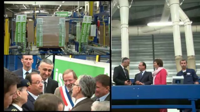 Inauguration usine Buitex Isonat par François Hollande - Mably - 8 Oct. 13