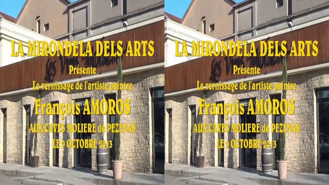 François AMOROS artiste peintre expose ses oeuvres aux CAVES MOLIEREde PEZENAS