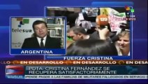 Argentinos no cesan sus demostraciones de afecto a su presidenta
