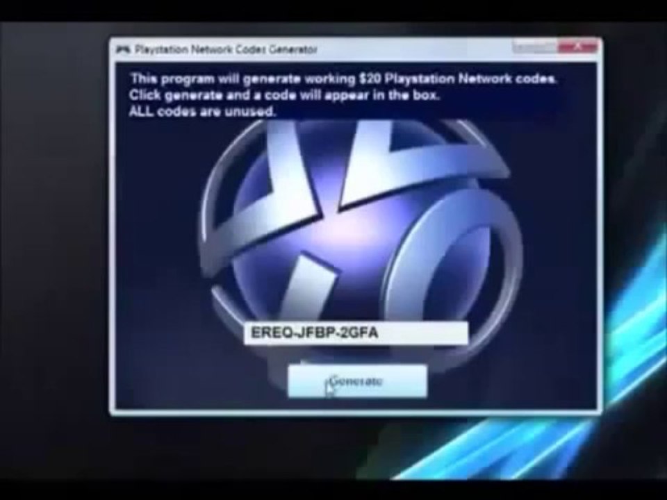 PSN Code Generator 2012 - YouTube
