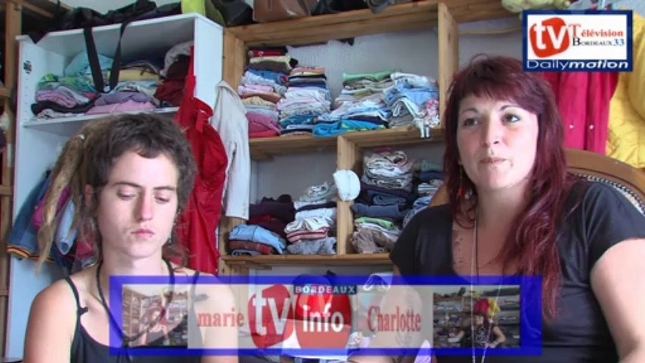 rencontre est interview de Marie et  charlotte ils occupent le squat à Bègles le propriétaire du squat etant Domofrance