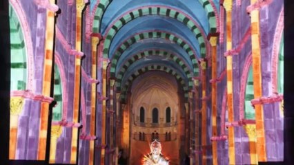 Spectacle Basilique Vezelay 2013 son et lumiere video mapping