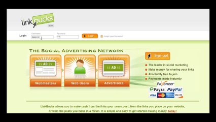 Linkbucks registration