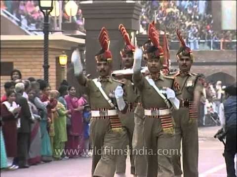 BSF marching contingent at the Wagah Border