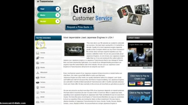 Buy Low Mileage Used Japanese Engines from Engine World Inc