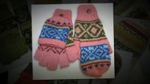 Fingerless Texting Gloves/Mittens & Fleeced-Lined Hat w/ Earflaps Alpaca Wool