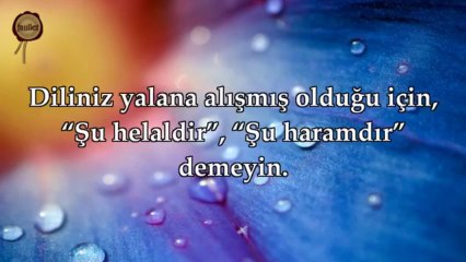 Allah adına yalan söylemek... [Nahl, 116 - Ebubekir Şatıri]