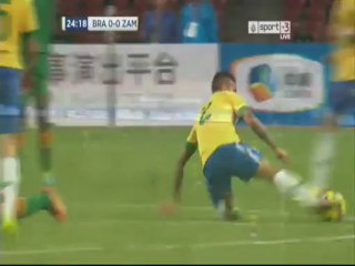 Friendly : Brazil  vs  Zambia First Half