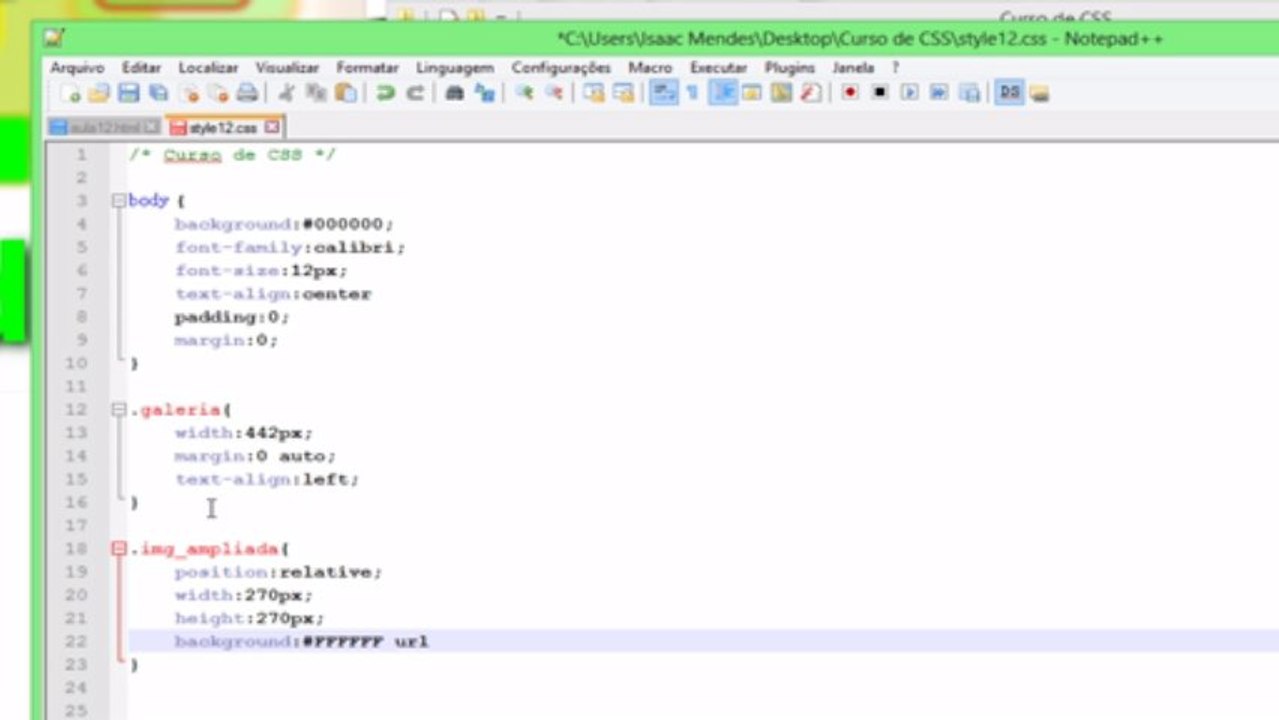 Curso de CSS - Aula 12 (Criando Galeria de Imagens)