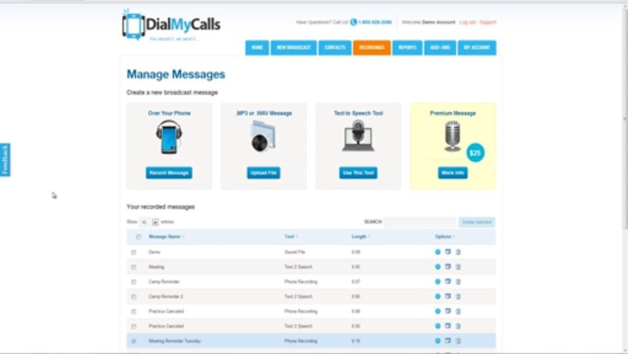 DialMyCalls Tutorial: Create A Recording Using The Text To Speech Tool