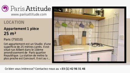 Appartement Studio à louer - Canal St Martin, Paris - Ref. 2678