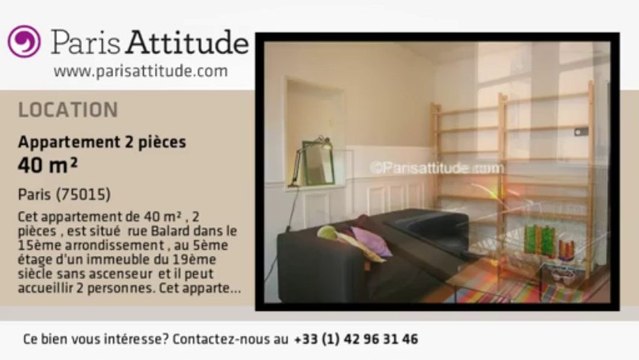 Appartement 1 Chambre à louer - Parc André Citroën, Paris - Ref. 2866