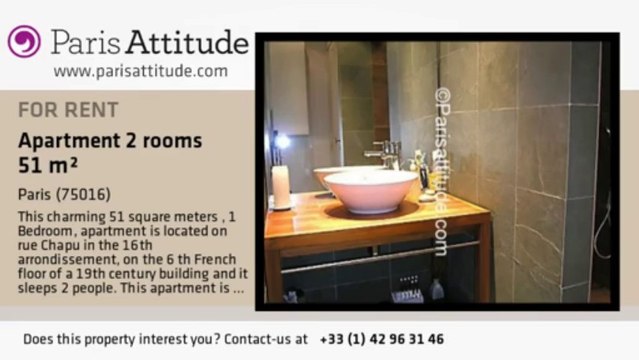 1 Bedroom Apartment for rent - Auteuil, Paris - Ref. 3665