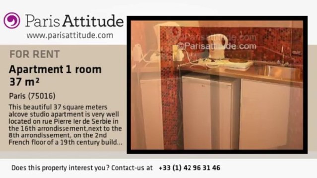 Alcove Studio Apartment for rent - Alma Marceau, Paris - Ref. 1025