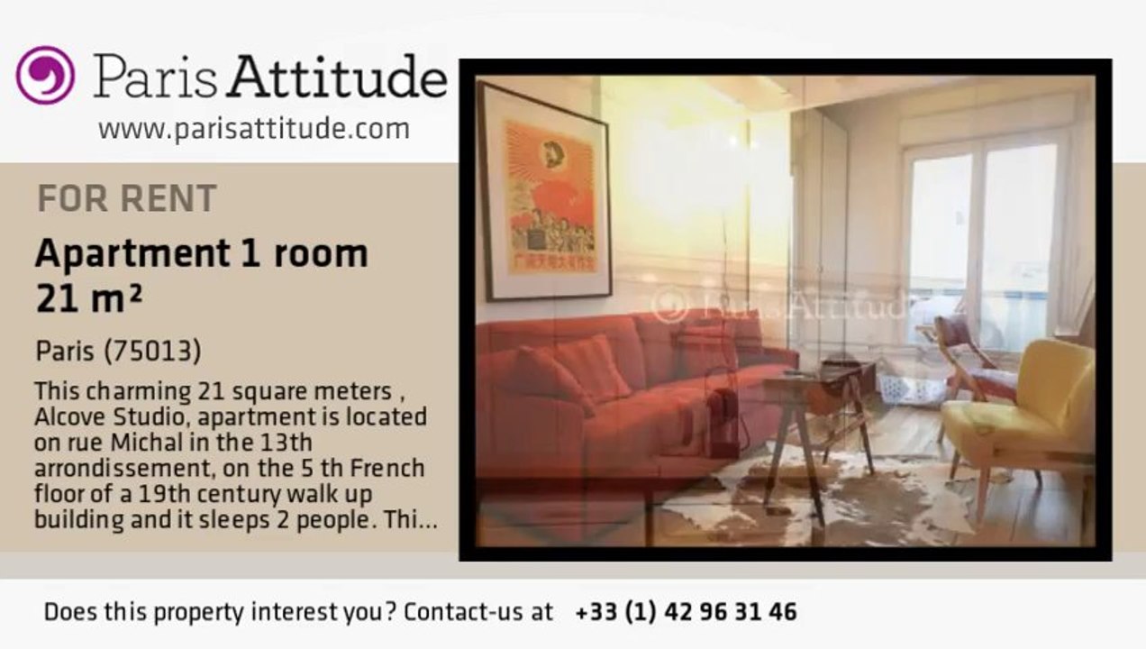 Alcove Studio Apartment for rent - Place d'Italie, Paris - Ref. 8934