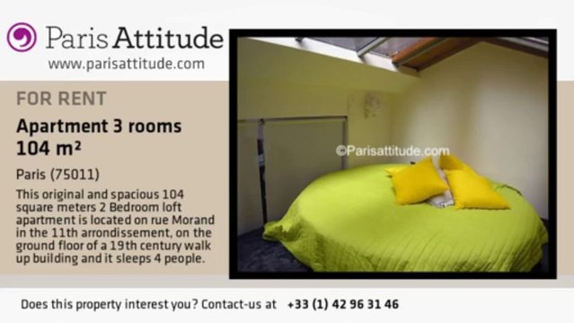 2 Bedroom Loft for rent - Belleville, Paris - Ref. 2513