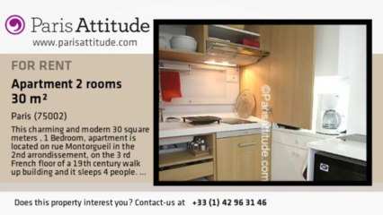 1 Bedroom Apartment for rent - Montorgueil, Paris - Ref. 6077