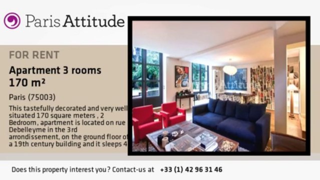 2 Bedroom Triplex for rent - Musée Picasso, Paris - Ref. 8552