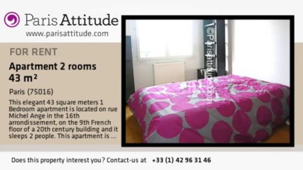 1 Bedroom Apartment for rent - Porte de St Cloud, Paris - Ref. 5004