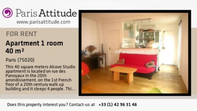 Alcove Studio Apartment for rent - Ménilmontant, Paris - Ref. 4309