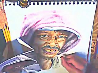 Speed Drawing using Coloroud pigments mixed graphite