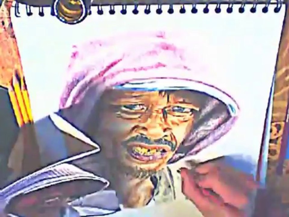 Speed Drawing using Coloroud pigments mixed graphite