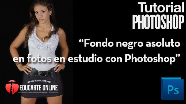 Fondo negro absoluto para fotografía en estudio con Photoshop